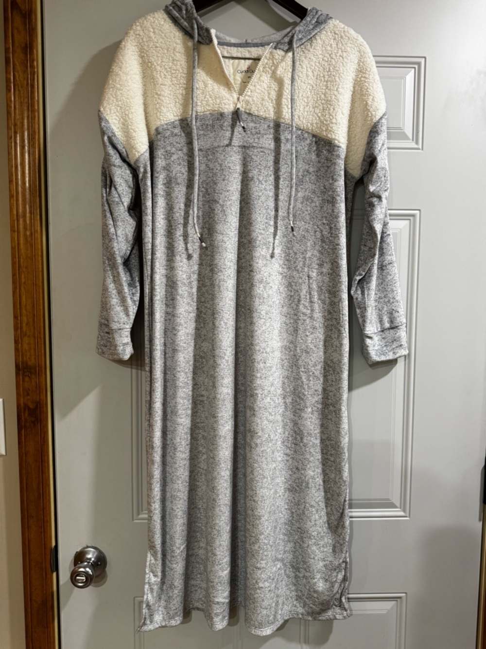 Cuddl Duds Medium Cozy Hooded Lounge Dress NWOT Ultra Soft Buttery Feel